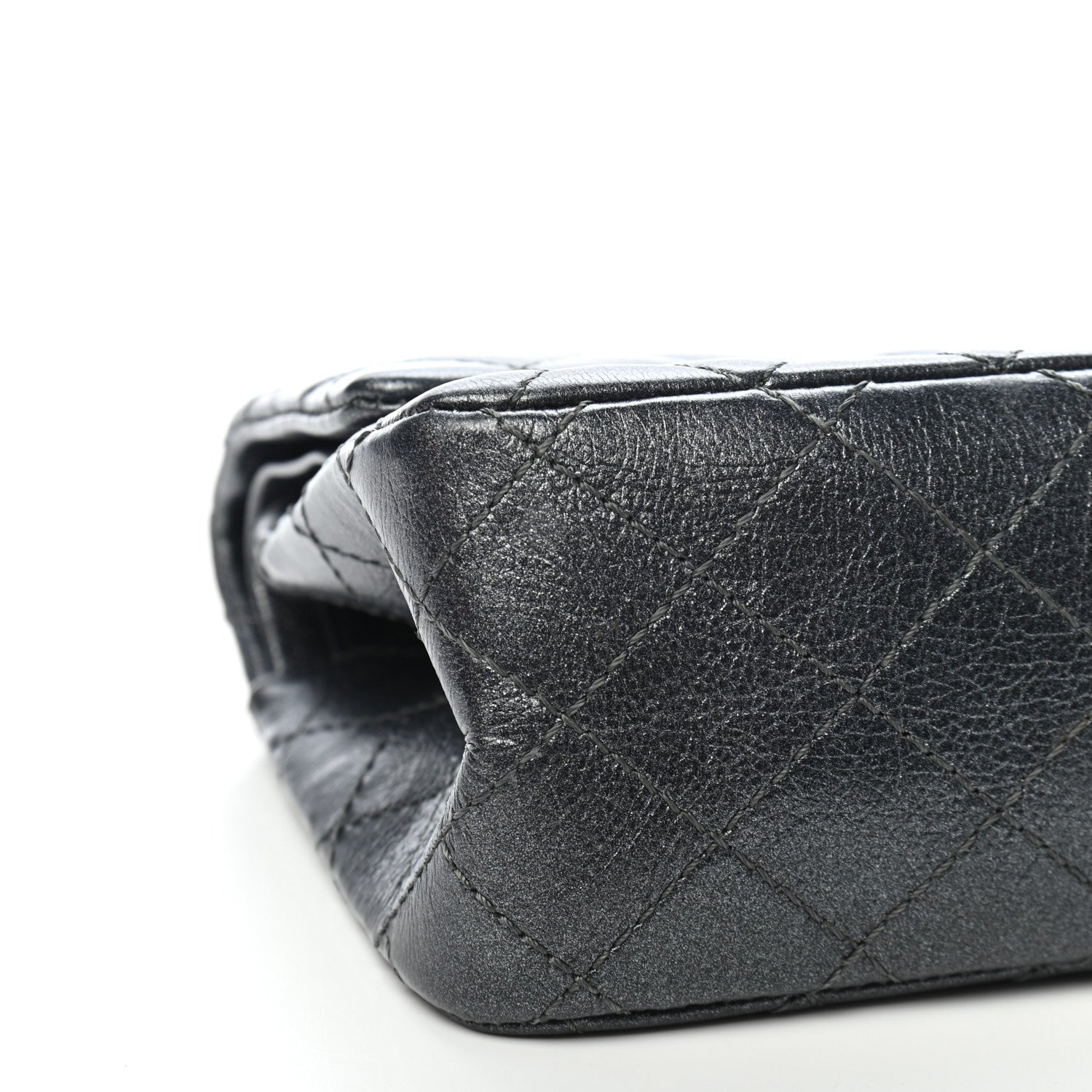 Chanel Metallic Sheepskin Quilted 2.55 Reissue 225 Flap Charcoal 12 of 15