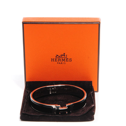 Hermes Enamel Narrow Clic Clac H Bracelet GM Black 6 of 6