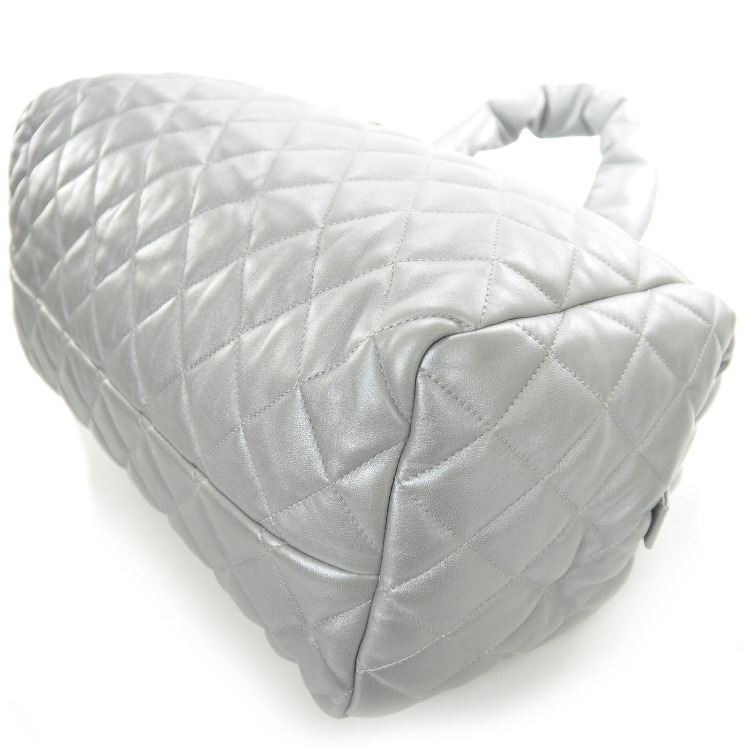 Chanel Lambskin COCO Cocoon Bowler Silver 5 of 9
