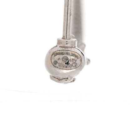 Chanel Baguette Crystal CC Drop Earrings Silver 4 of 5