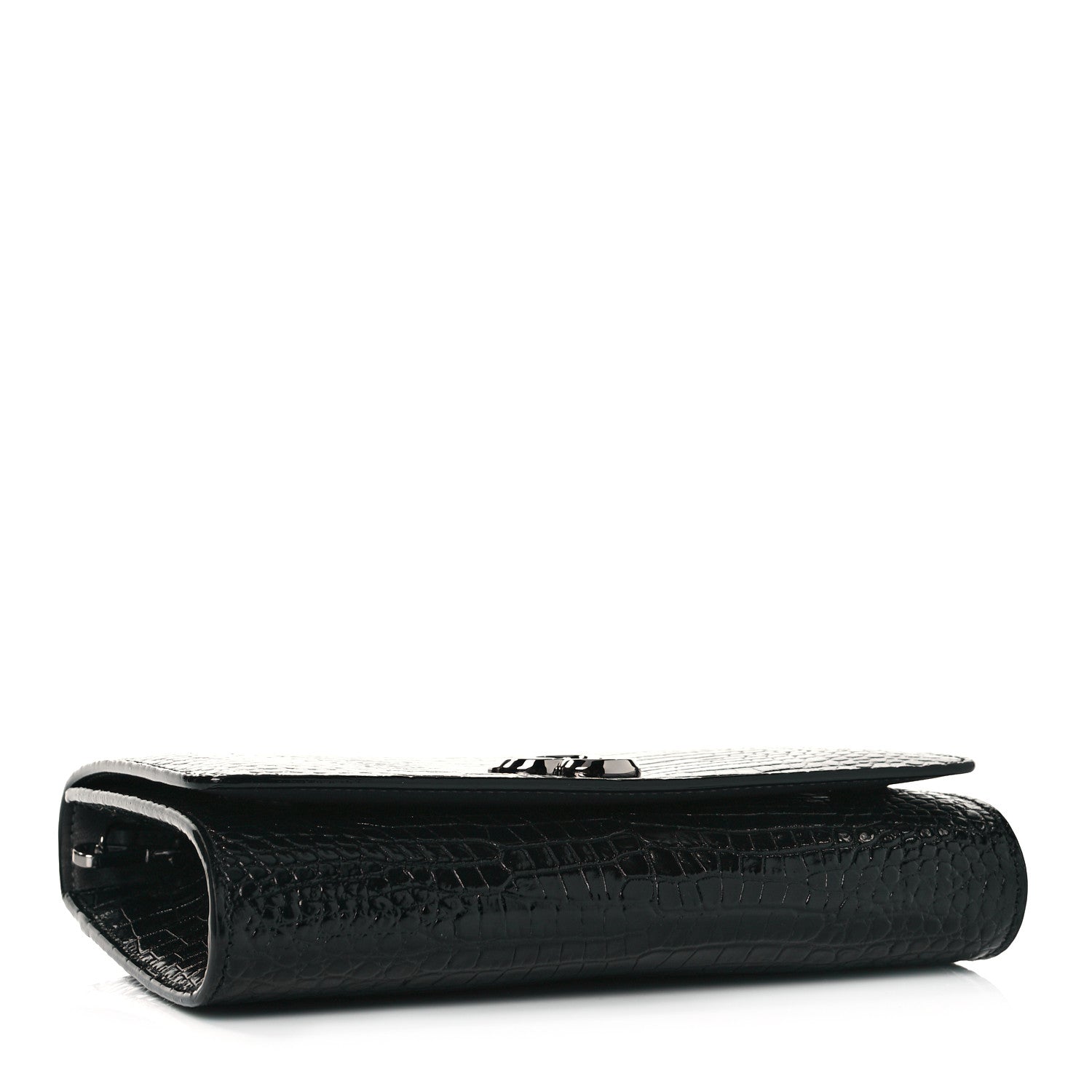 Jimmy Choo Calfskin Crocodile Embossed Varenne Chain Clutch Dusk 3 of 9