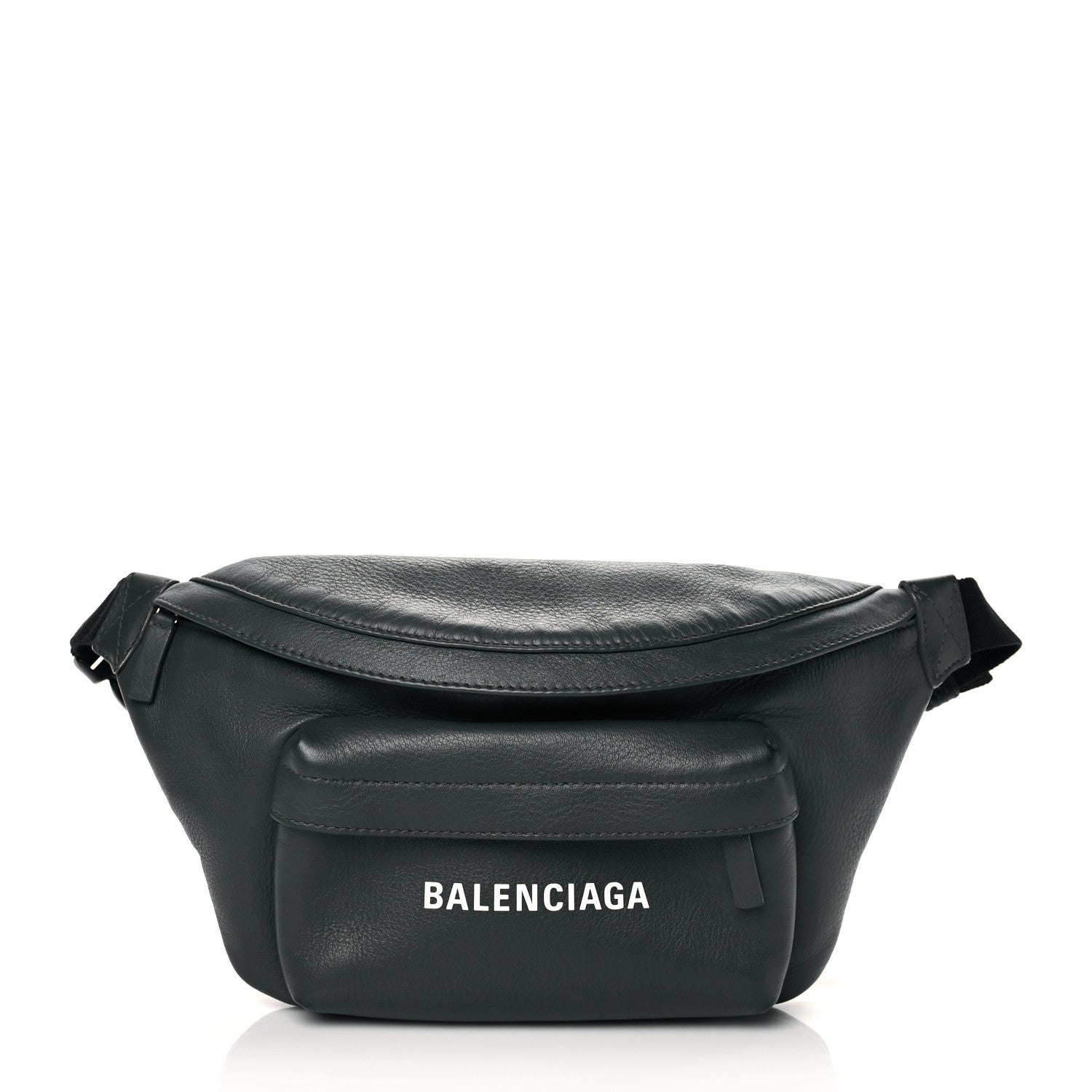 Balenciaga Smooth Calfskin Logo Large Everyday Beltpack Dark Grey White 1 of 9
