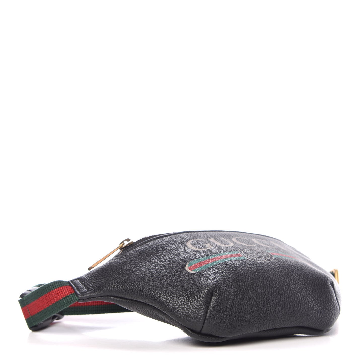 Grained Calfskin Small Logo Belt Bag Black