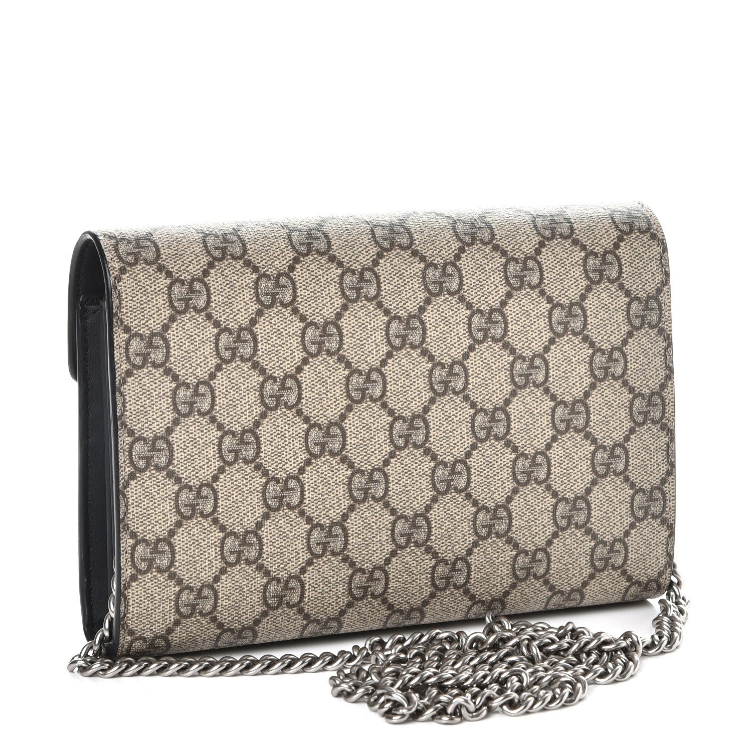 Gucci GG Supreme Monogram Mini Dionysus Chain Wallet Beige Black 3 of 8