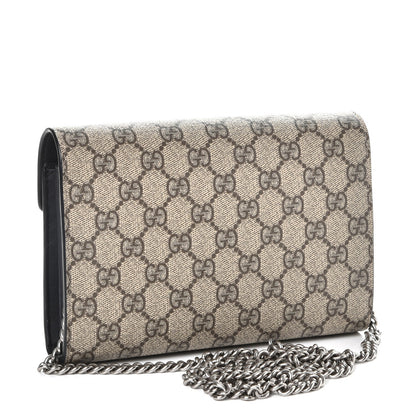 Gucci GG Supreme Monogram Mini Dionysus Chain Wallet Beige Black 3 of 8