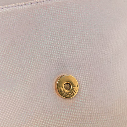 Chanel Iridescent Canvas Mini Camellia Flap Light Purple 14 of 18
