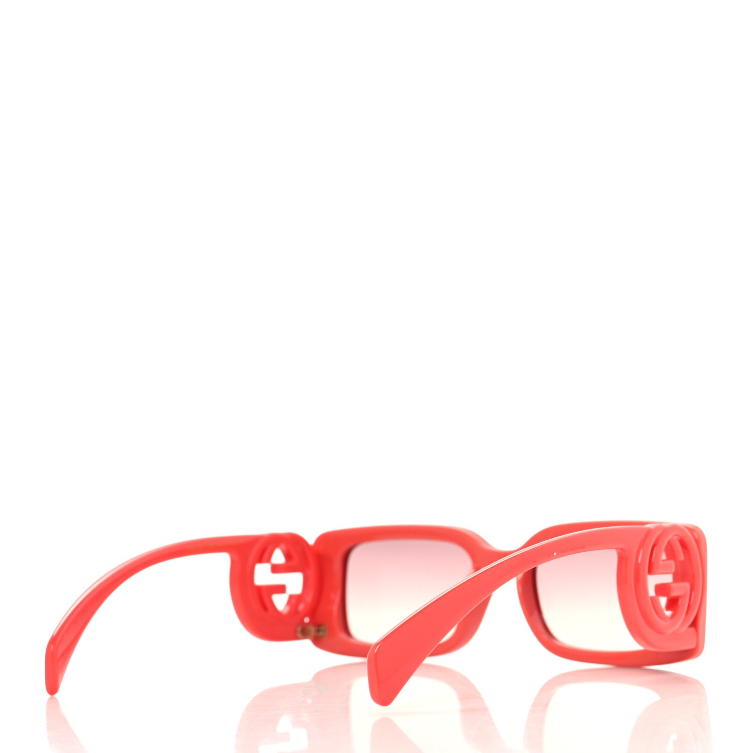 Gucci Acetate Chaise Rectangler Frame Sunglasses GG1325S Salmon Pink 4 of 8