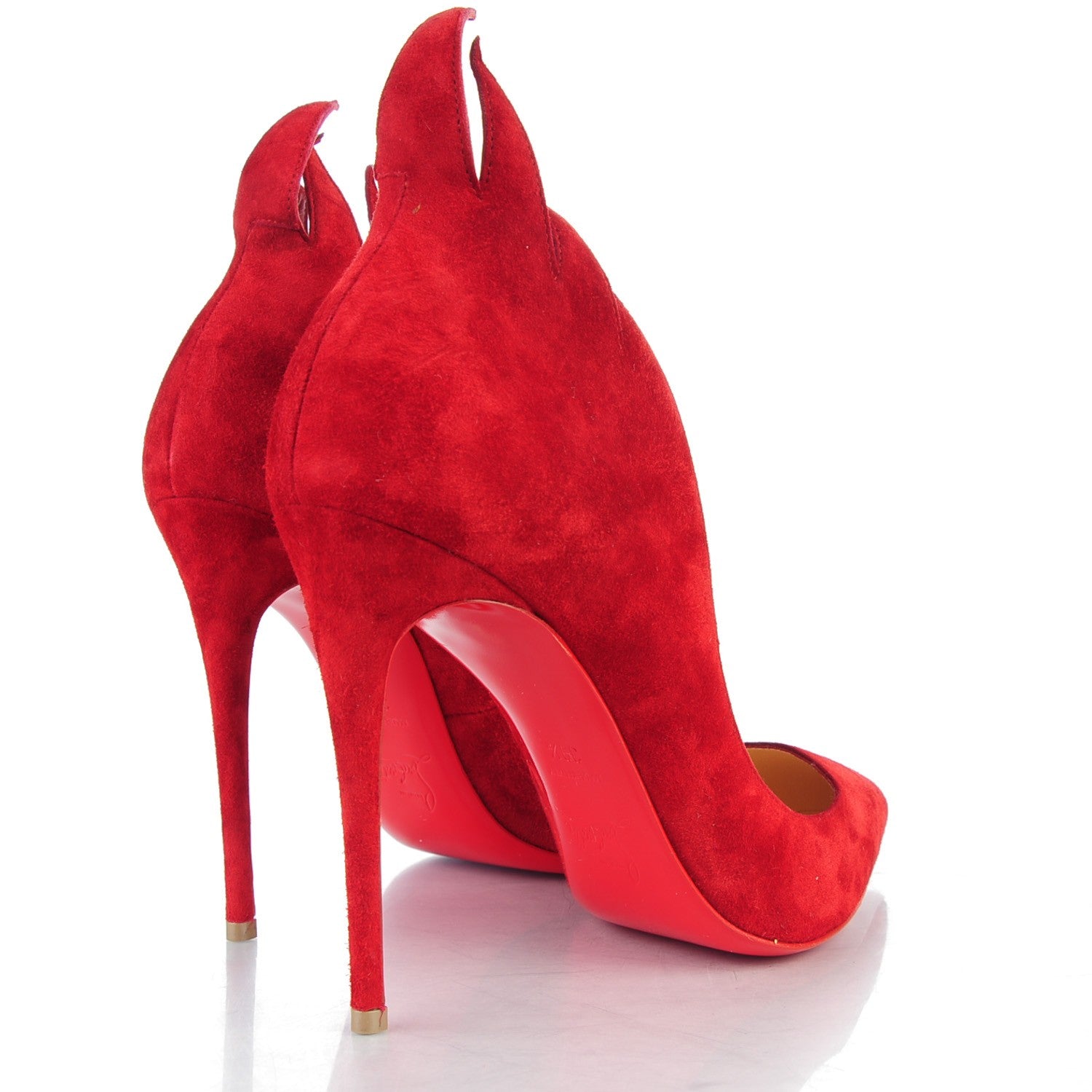 Christian Louboutin Suede Victorina 100 Pumps 39.5 Carmin 4 of 8