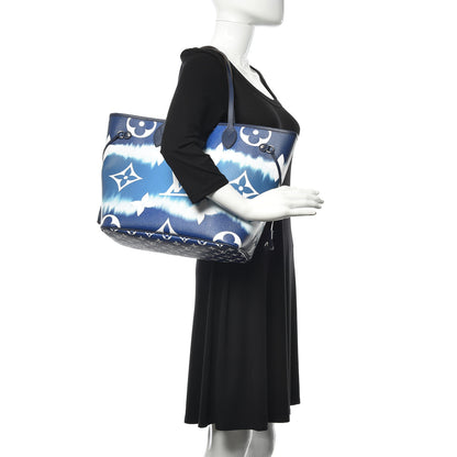 Louis Vuitton Monogram Escale Neverfull MM Blue 2 of 10