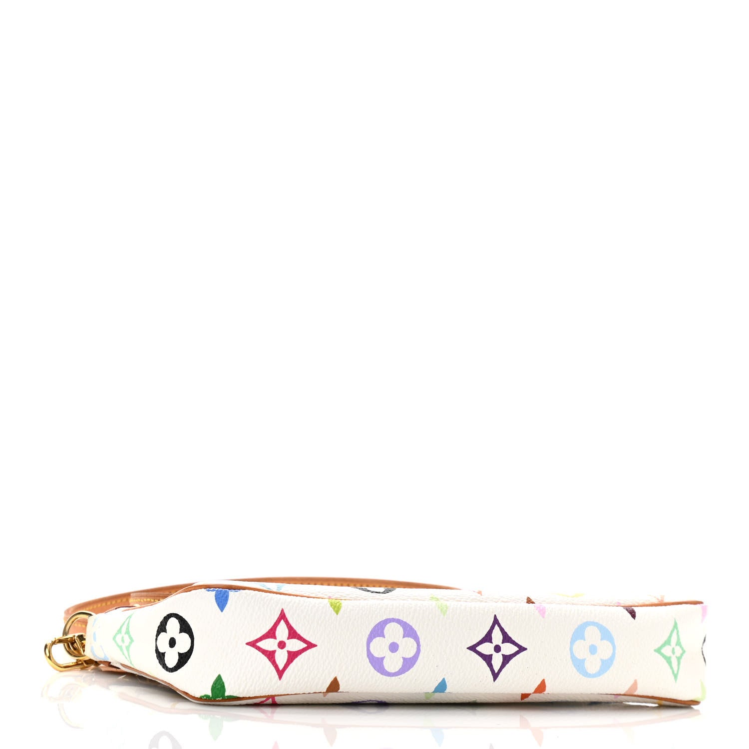 Louis Vuitton Monogram Multicolor Pochette Accessories White Long Strap 4 of 10