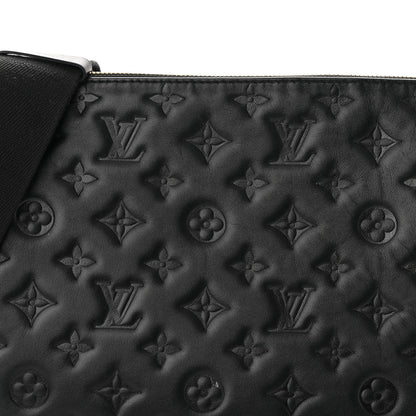 Louis Vuitton Lambskin Embossed Monogram Coussin MM Black 6 of 8