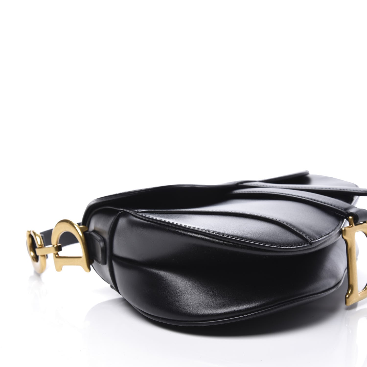 Christian Dior Calfskin Saddle Bag Black 5 of 10