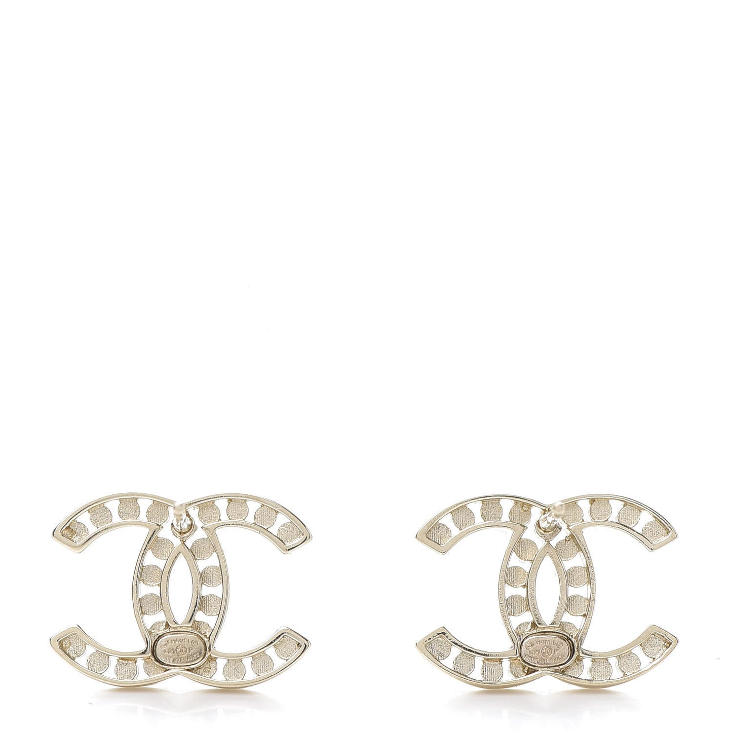 Crystal CC Large Earrings Gold