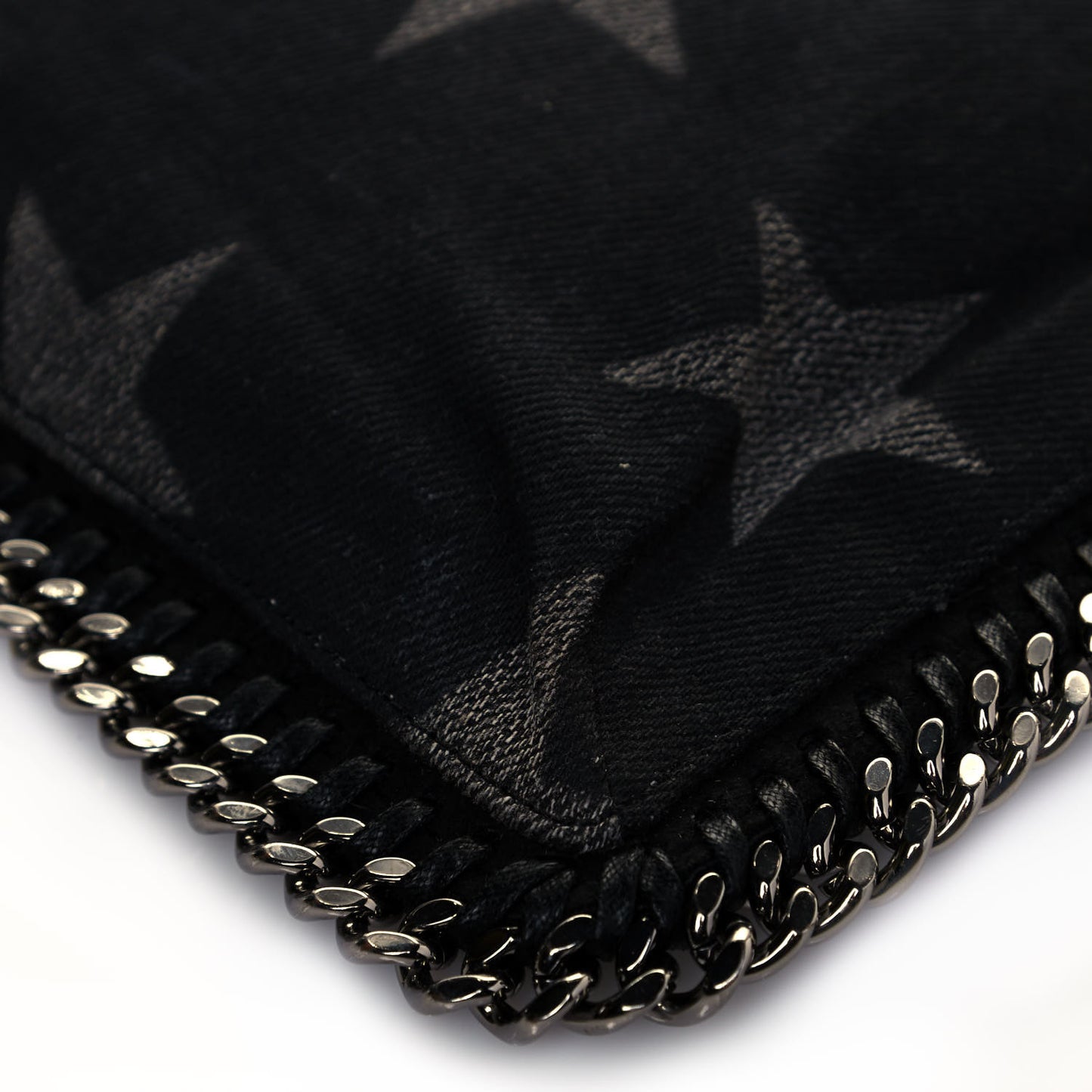 Denim Mini Star Falabella Tote Black