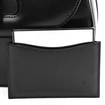 Gucci Boarded Dyana Lux Calfskin Web Monochrome Small Bamboo 1947 Top Handle Bag Black 12 of 13