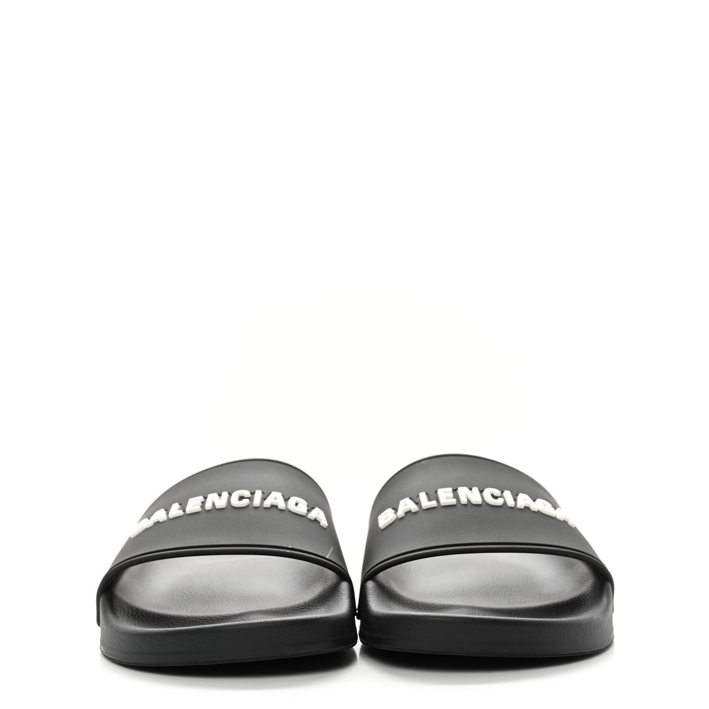Rubber Womens Logo Pool Slide Sandals 38 Black