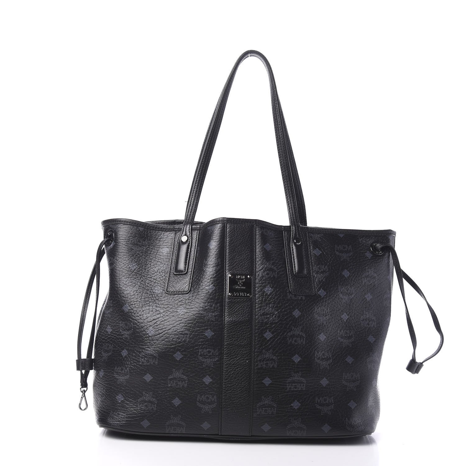 MCM Visetos Medium Liz Reversible Shopper Tote Black 2 of 18