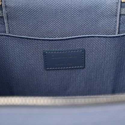 Christian Dior Canvas Embroidered Cannage Diortravel Vanity Case Blue 5 of 9