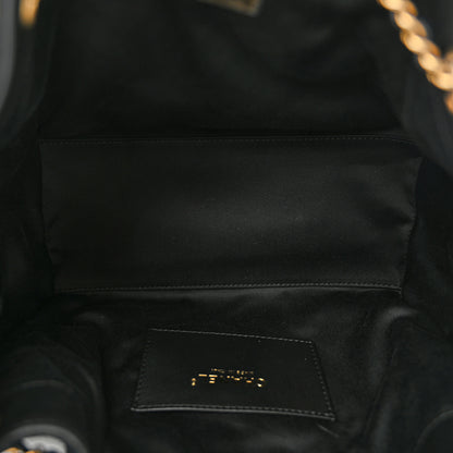Chanel Suede Quilted Small Chanel 25 Handbag Black 5 of 11