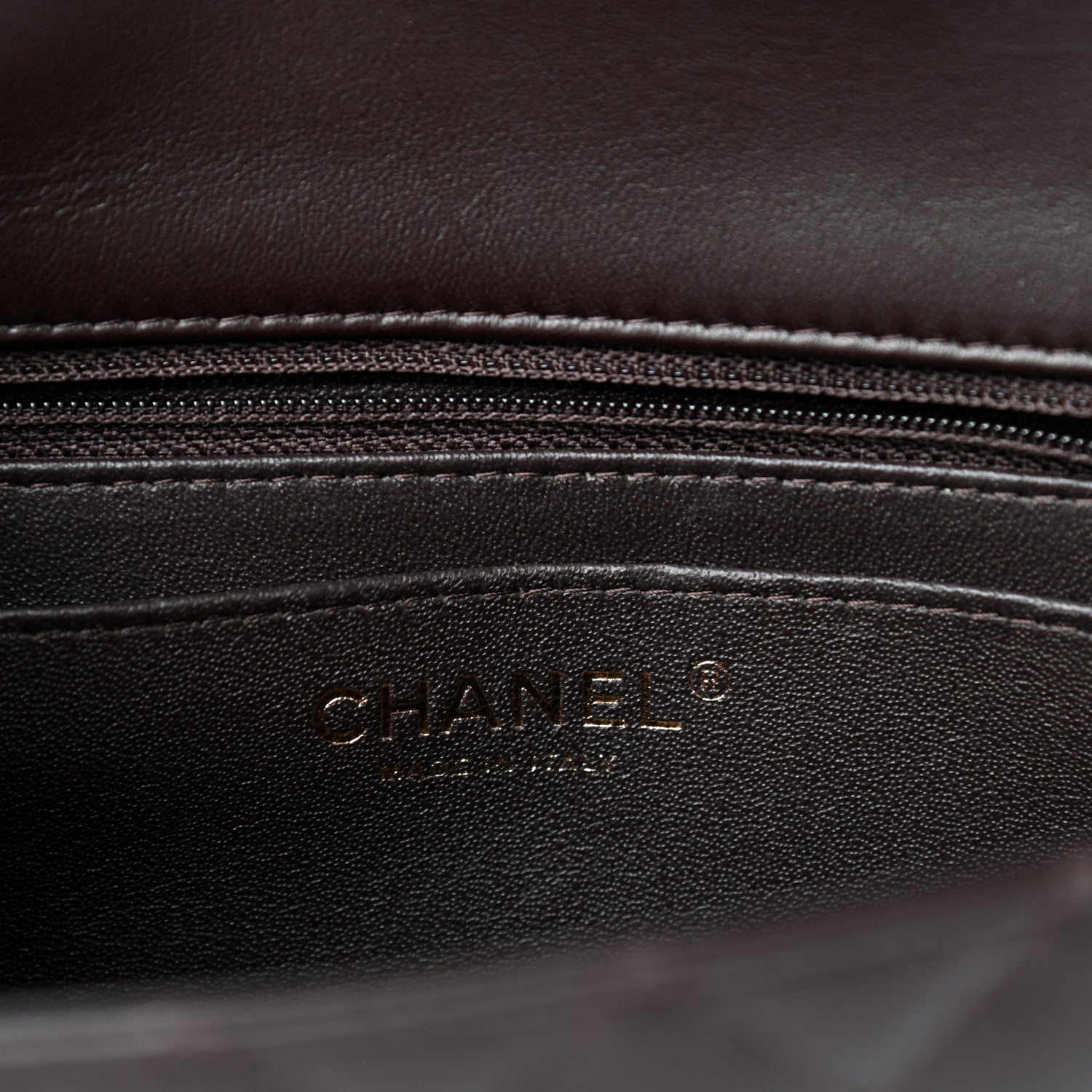 Chanel Lambskin Quilted Mini Rectangular Flap Dark Brown 6 of 11
