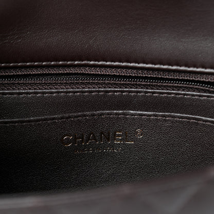 Chanel Lambskin Quilted Mini Rectangular Flap Dark Brown 6 of 11
