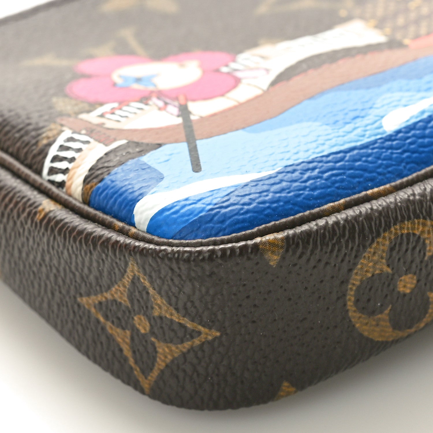 Louis Vuitton Monogram 2019 Christmas Animation Mini Venice Pochette Accessories Blue 9 of 11