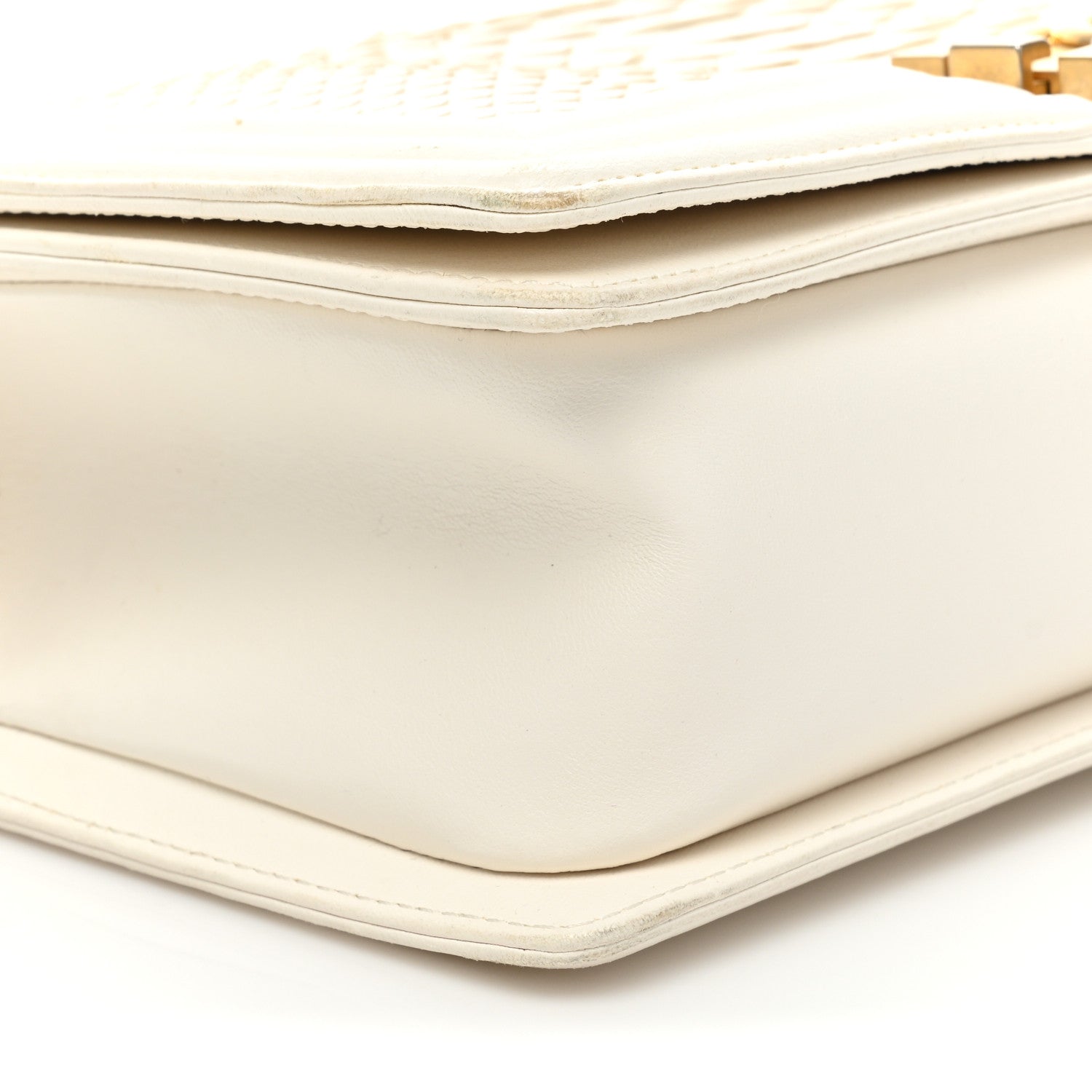 Chanel Snakeskin Medium Boy Flap White 9 of 19