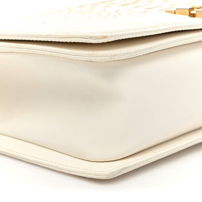 Chanel Snakeskin Medium Boy Flap White 9 of 19