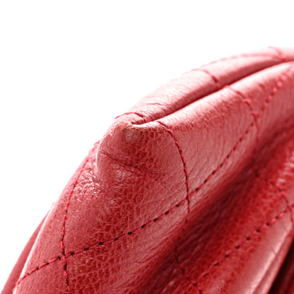 Chanel Lambskin Half Moon Wallet On Chain WOC Red 14 of 16