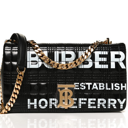 Burberry Patent Quilted Horseferry Print Small Lola Bag Black 8 of 12