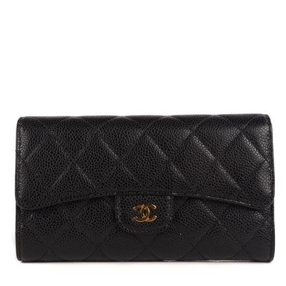 Chanel Caviar Quilted Large Flap Wallet Black 1 of 10