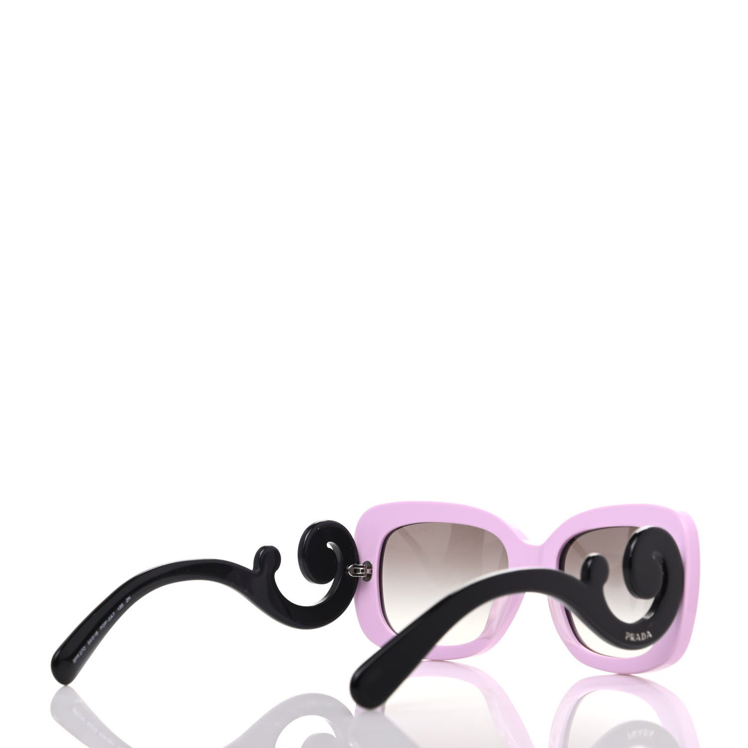 Prada Acetate Baroque Sunglasses SPR 27O Purple Black 4 of 8