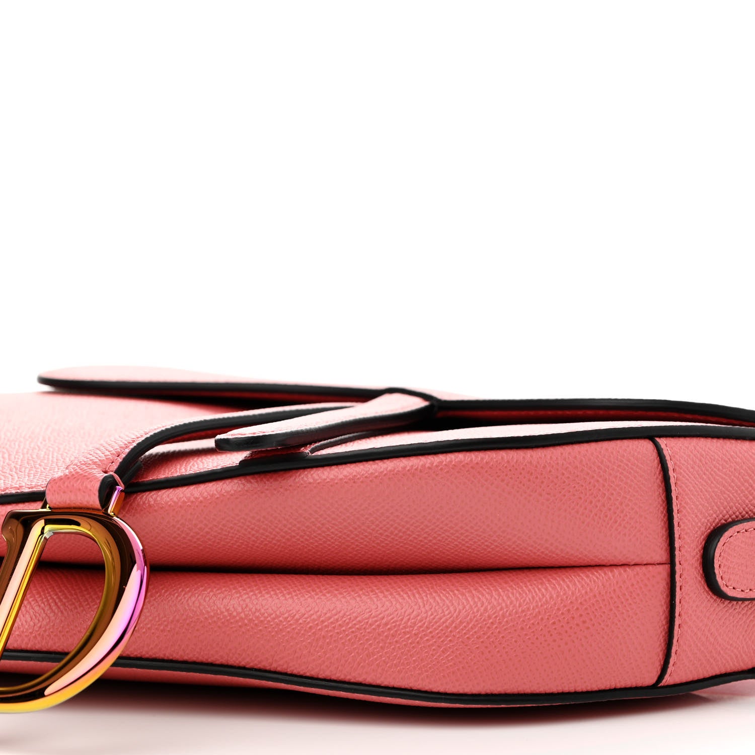 Christian Dior Grained Calfskin Saddle Bag Pink 10 of 10