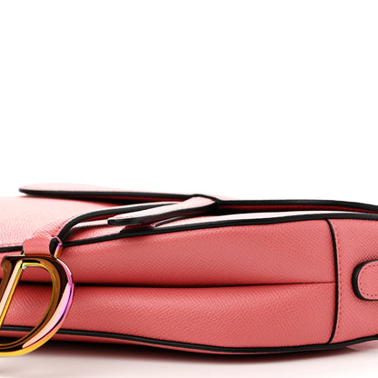 Christian Dior Grained Calfskin Saddle Bag Pink 10 of 10