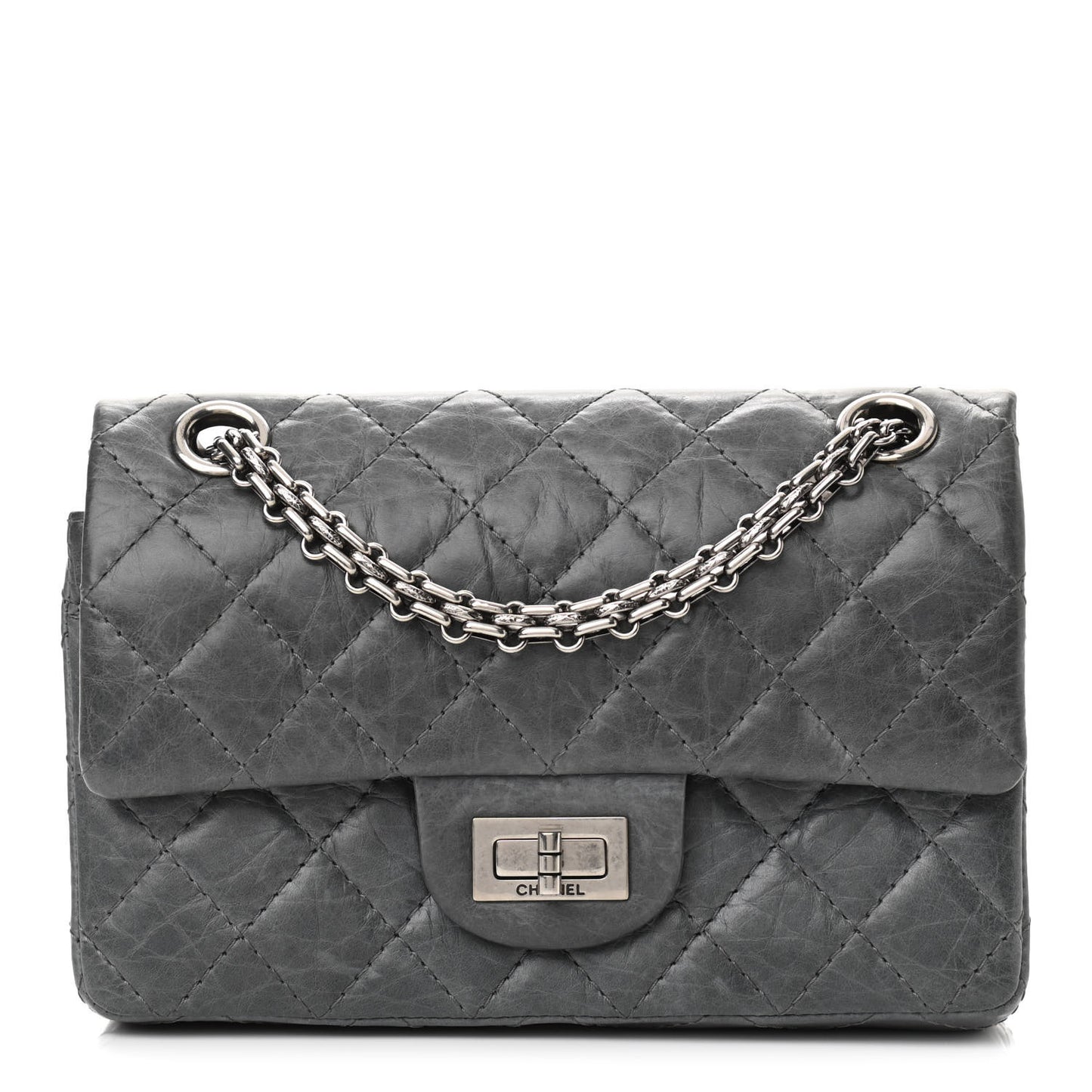 Aged Calfskin 50th Anniversary 2.55 Reissue 224 Flap Grey