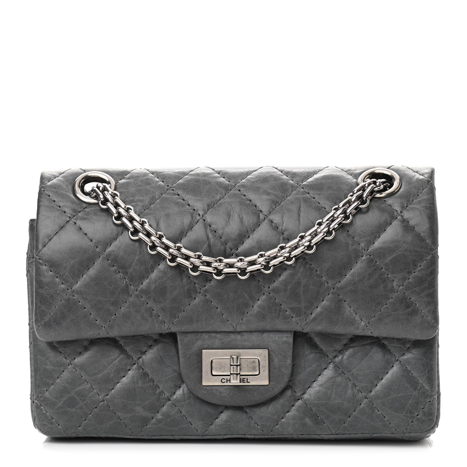 Chanel Aged Calfskin 50th Anniversary 2.55 Reissue 224 Flap Grey 1 of 11