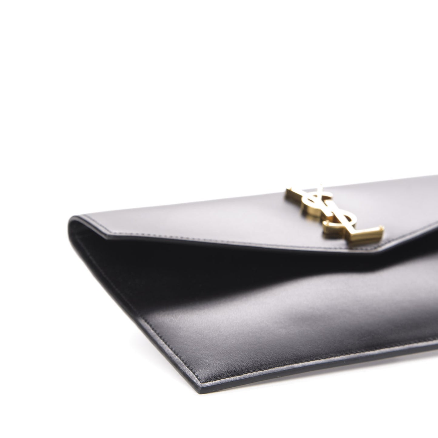 Smooth Shiny Calfskin Monogram Uptown Pouch Black