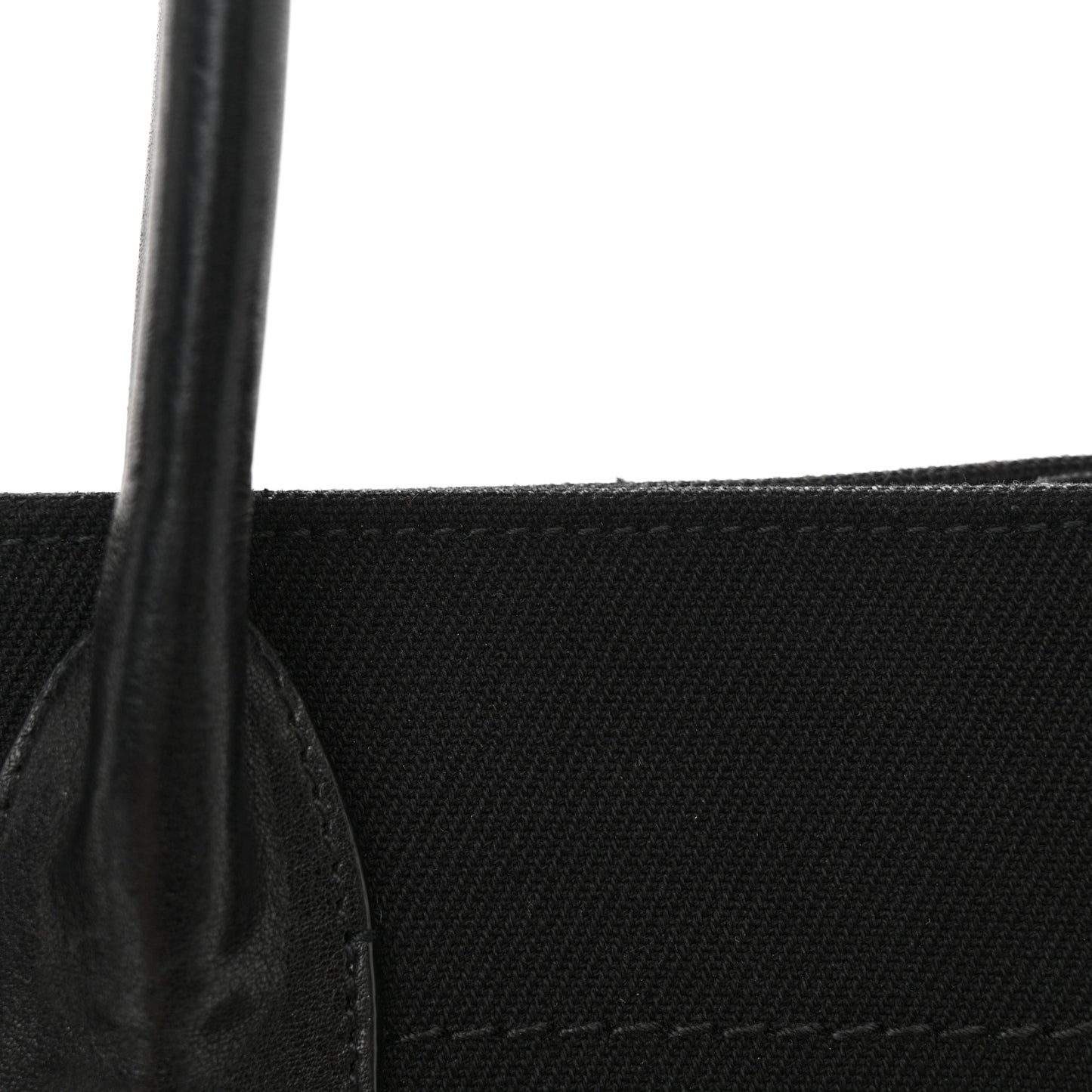 Linen Calfskin Rive Gauche Tote Black
