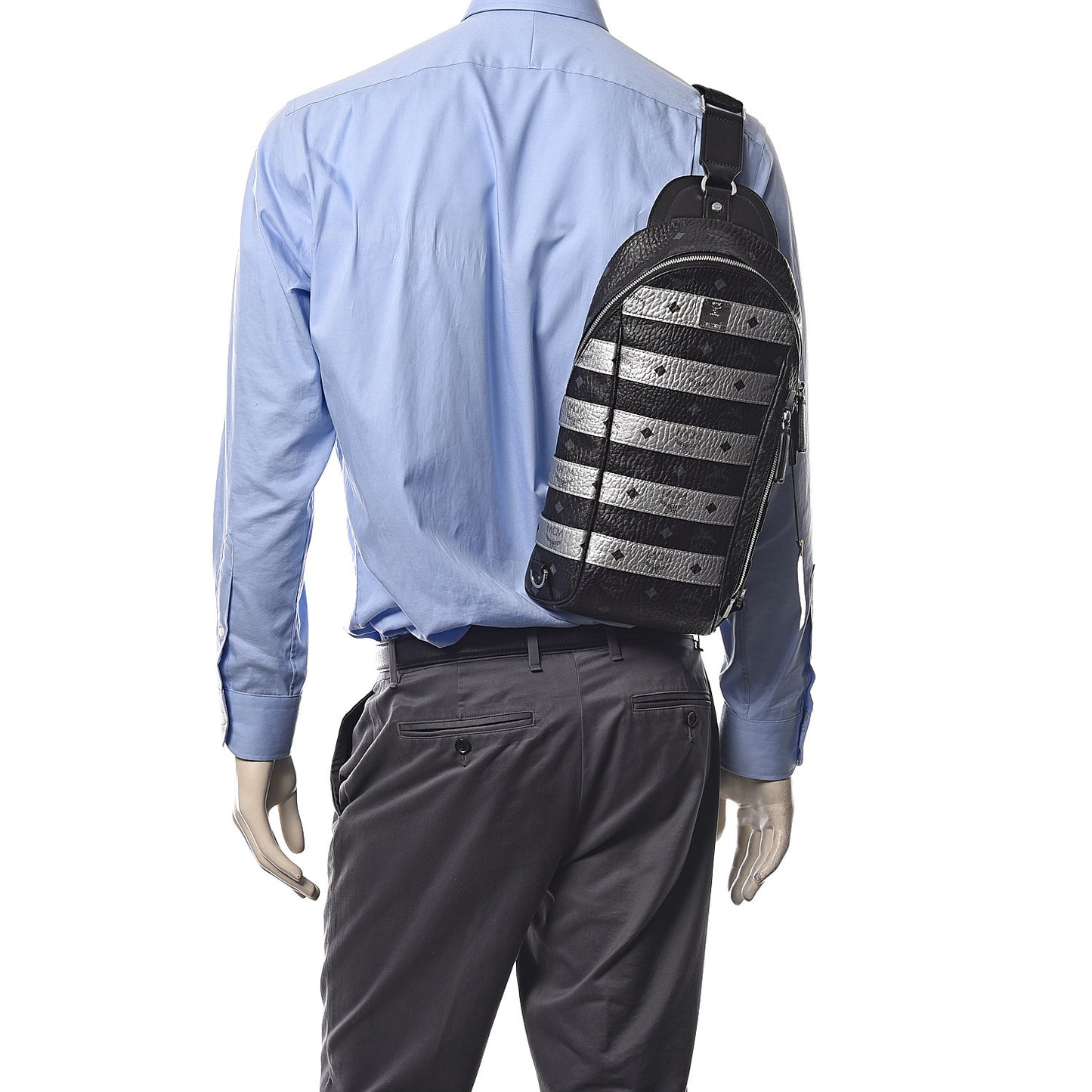 Visetos Spot Medium Sling Bag Black Silver