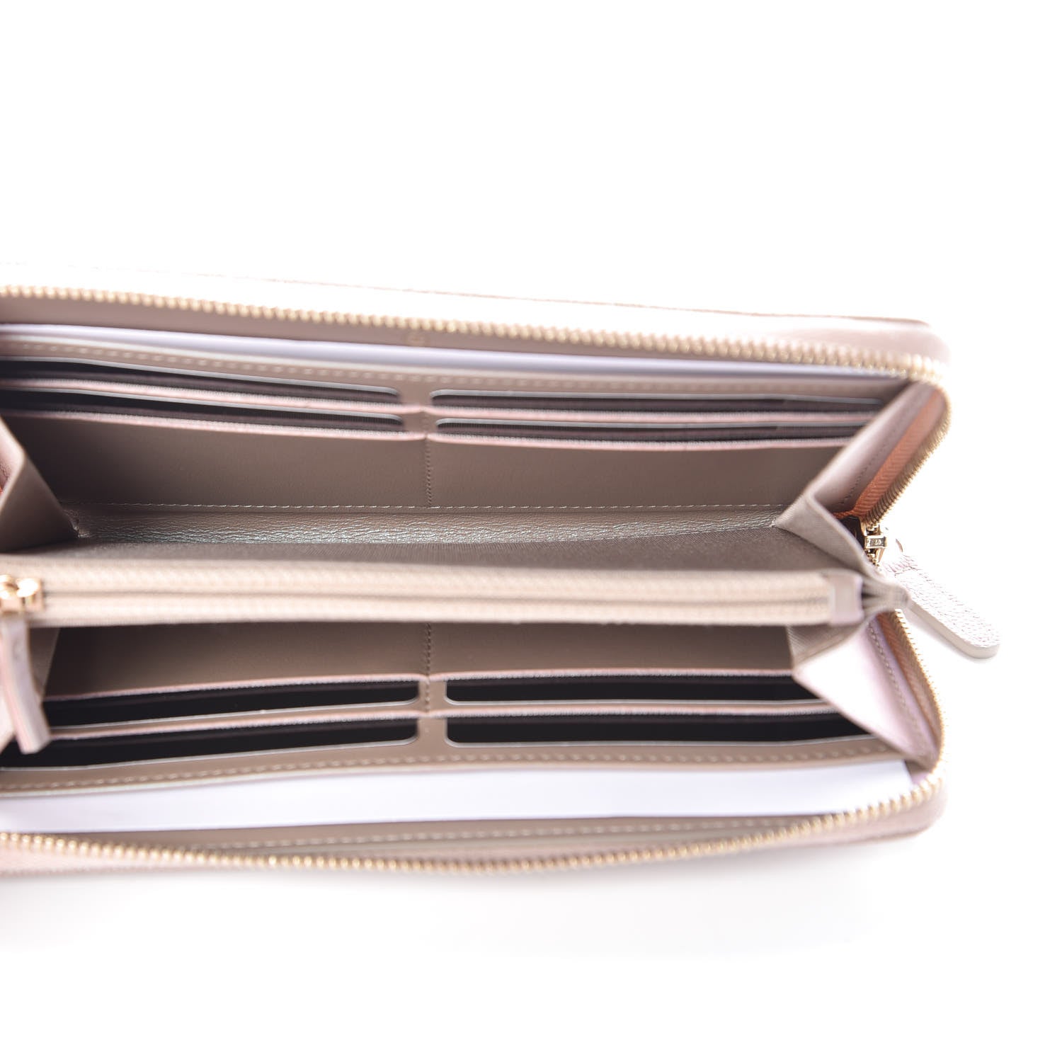 Chanel Iridescent Caviar Quilted Long Zip Around Wallet Beige 5 of 9