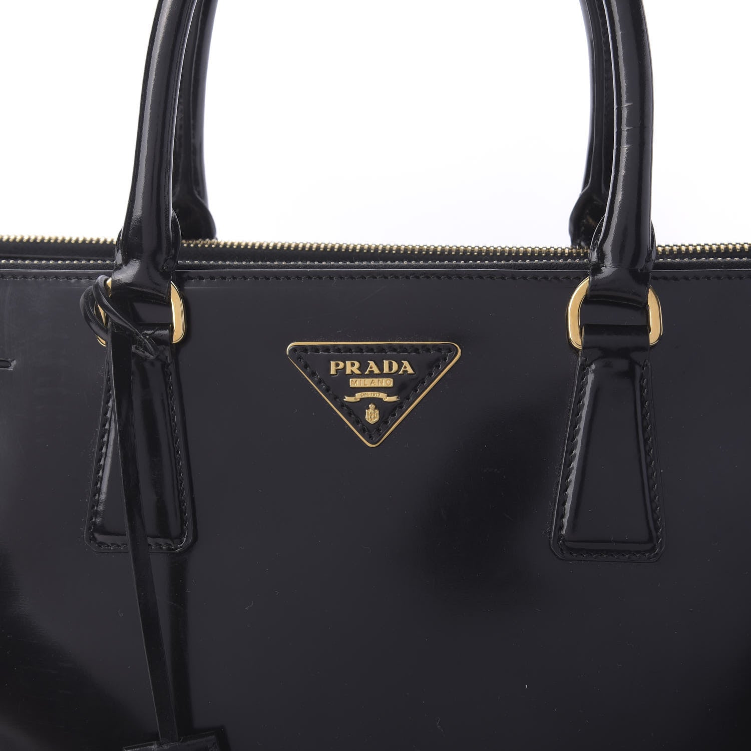 Prada Spazzolato Large Galleria Double Zip Tote Black 9 of 10