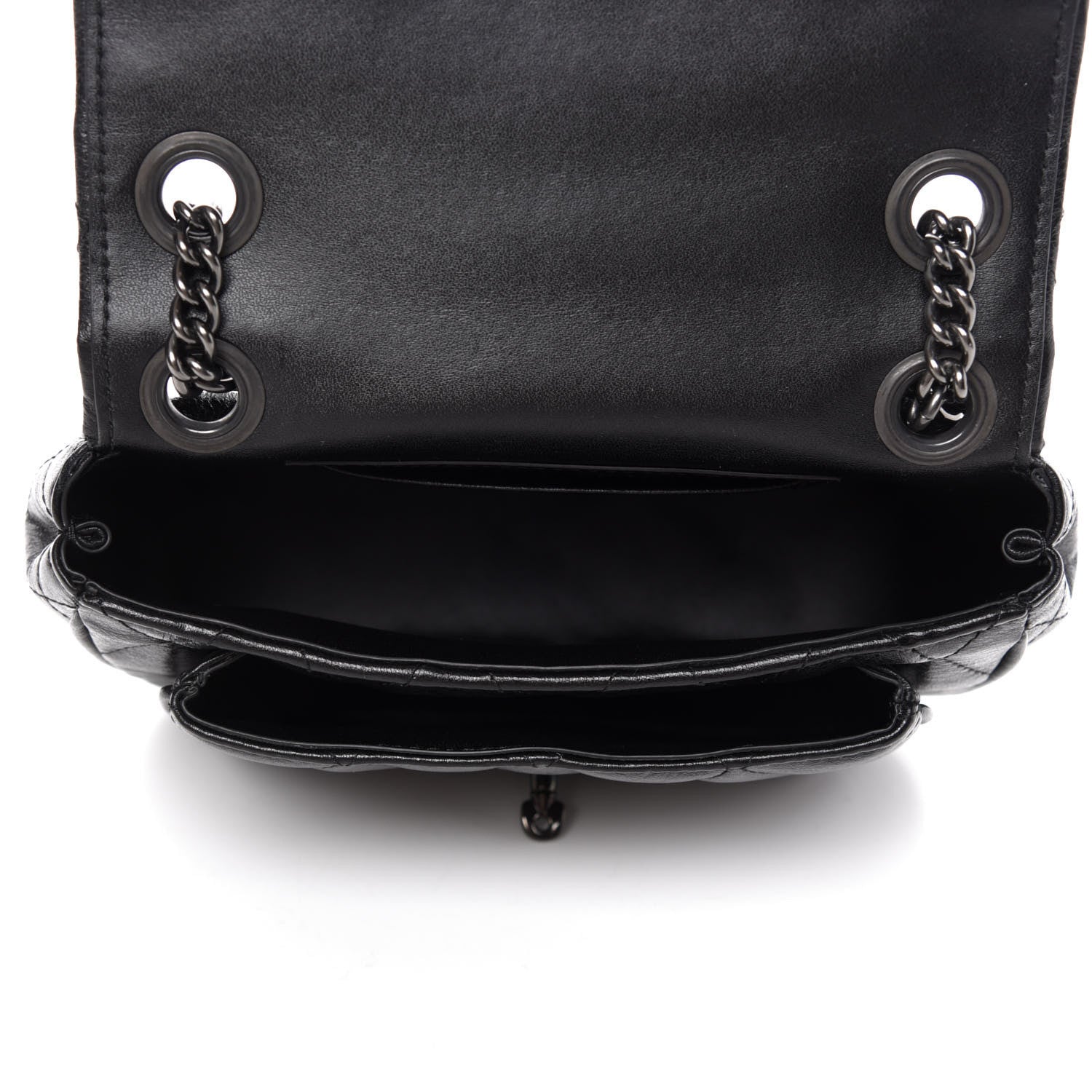 Mulberry Shiny Calfskin Quilted Mini Darley Shoulder Bag Black 6 of 11