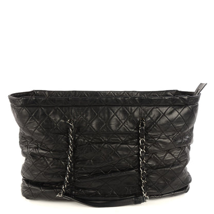 Chanel Lambskin Quilted East West Sharpei Tote Black 1 of 7