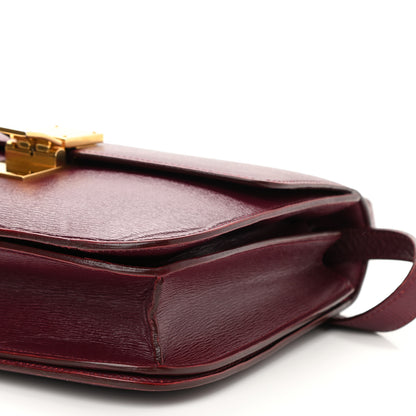 Celine Liege Calfskin Medium Classic Box Flap Bag Burgundy 8 of 9