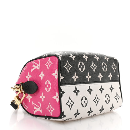 Louis Vuitton Empreinte Monogram Spring in the City Speedy Bandouliere 20 Black White Pink 4 of 9