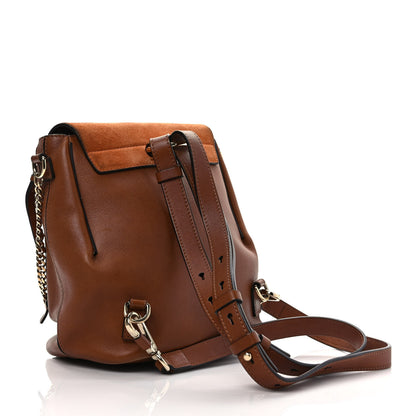 Chloe Suede Calfskin Small Faye Backpack Tobacco 3 of 14