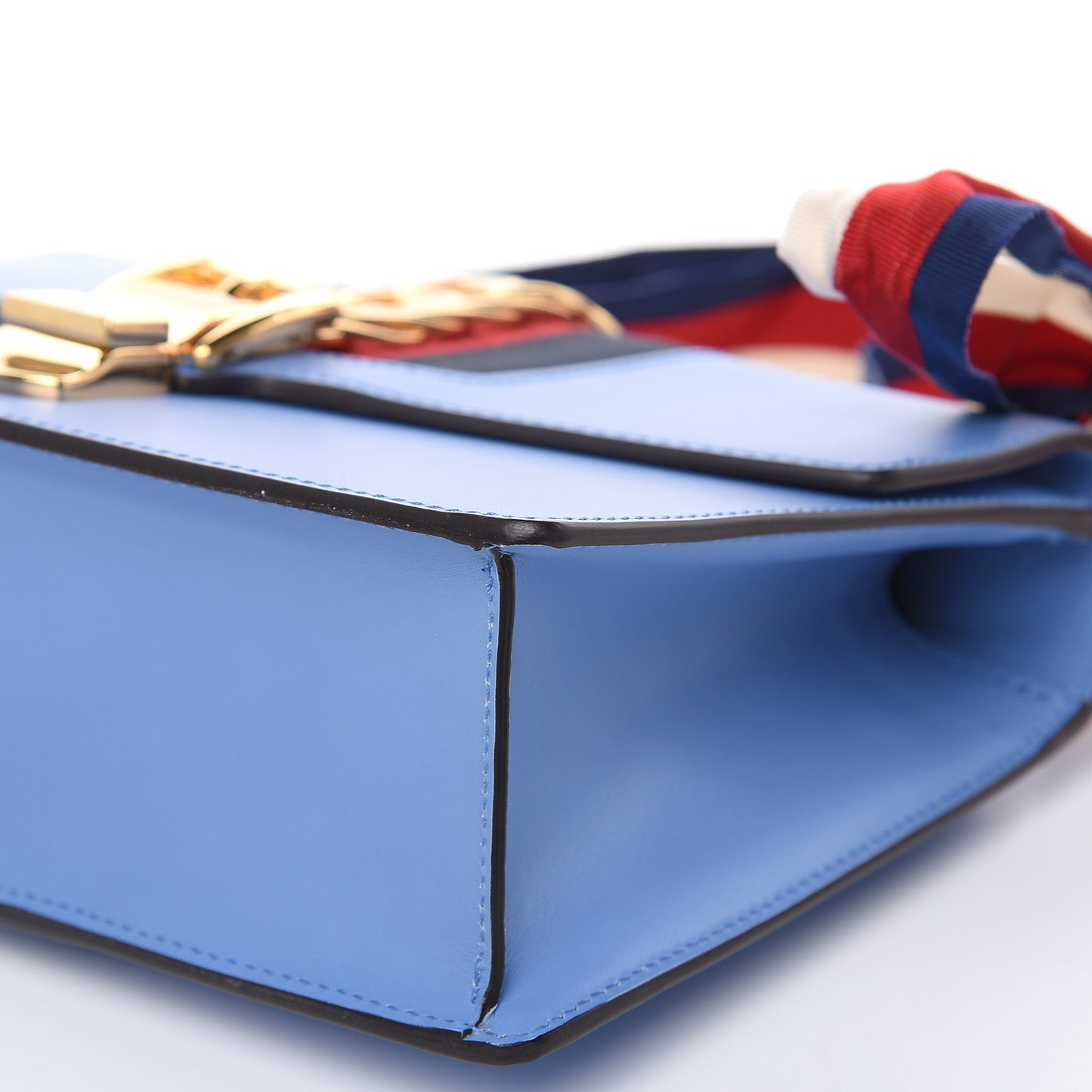 Calfskin Small Sylvie Shoulder Bag Clear Sky Blue