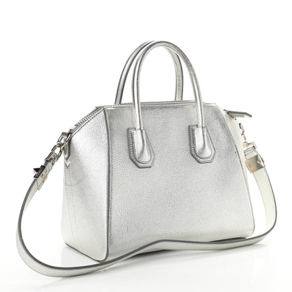 Givenchy Metallic Sugar Goatskin Small Antigona Silver 3 of 18