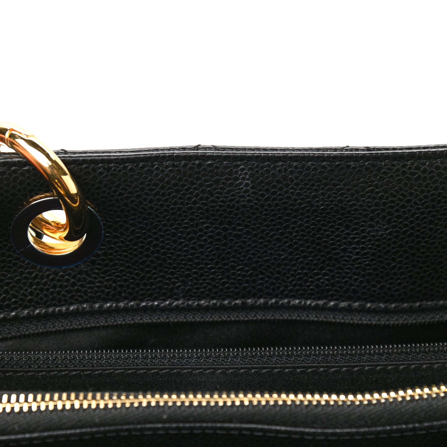 Caviar Quilted Grand Shopping Tote GST Black