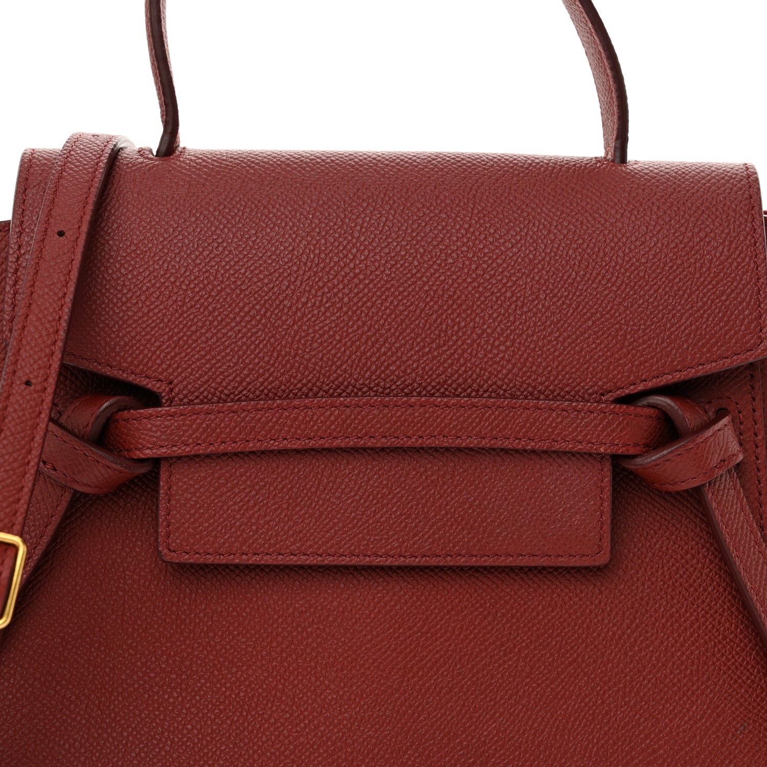 Celine Grained Calfskin Nano Belt Bag Burgundy 8 of 11